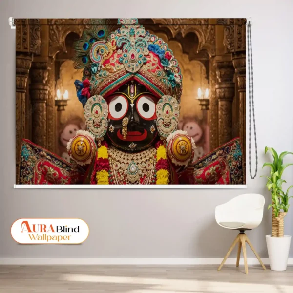 Jagannath Puri Temple's Bhagwan Jagannath design Roller Blinds for Temple