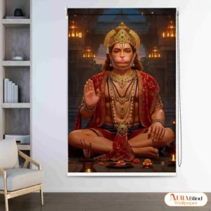 Spiritual Bhagwan Hanuman Pooja Room Roller Blind