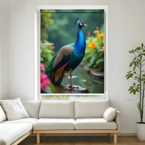 Decorative Peacock Garden Elegance Roller Blind