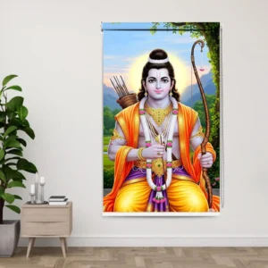 Divine Lord Rama Mandir Roller Blinds with Bow and Arrow