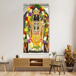 Divine Lord Rama Temple Art Roller Blind