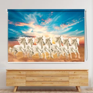 Majestic seven-horse Vastu-inspired Roller Blind