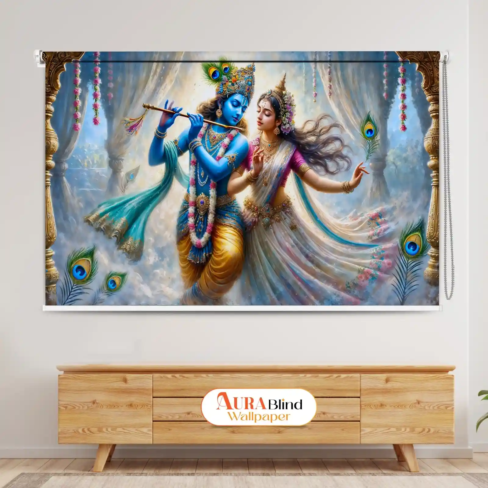 Radha Krishna Divine Art Roller Blind