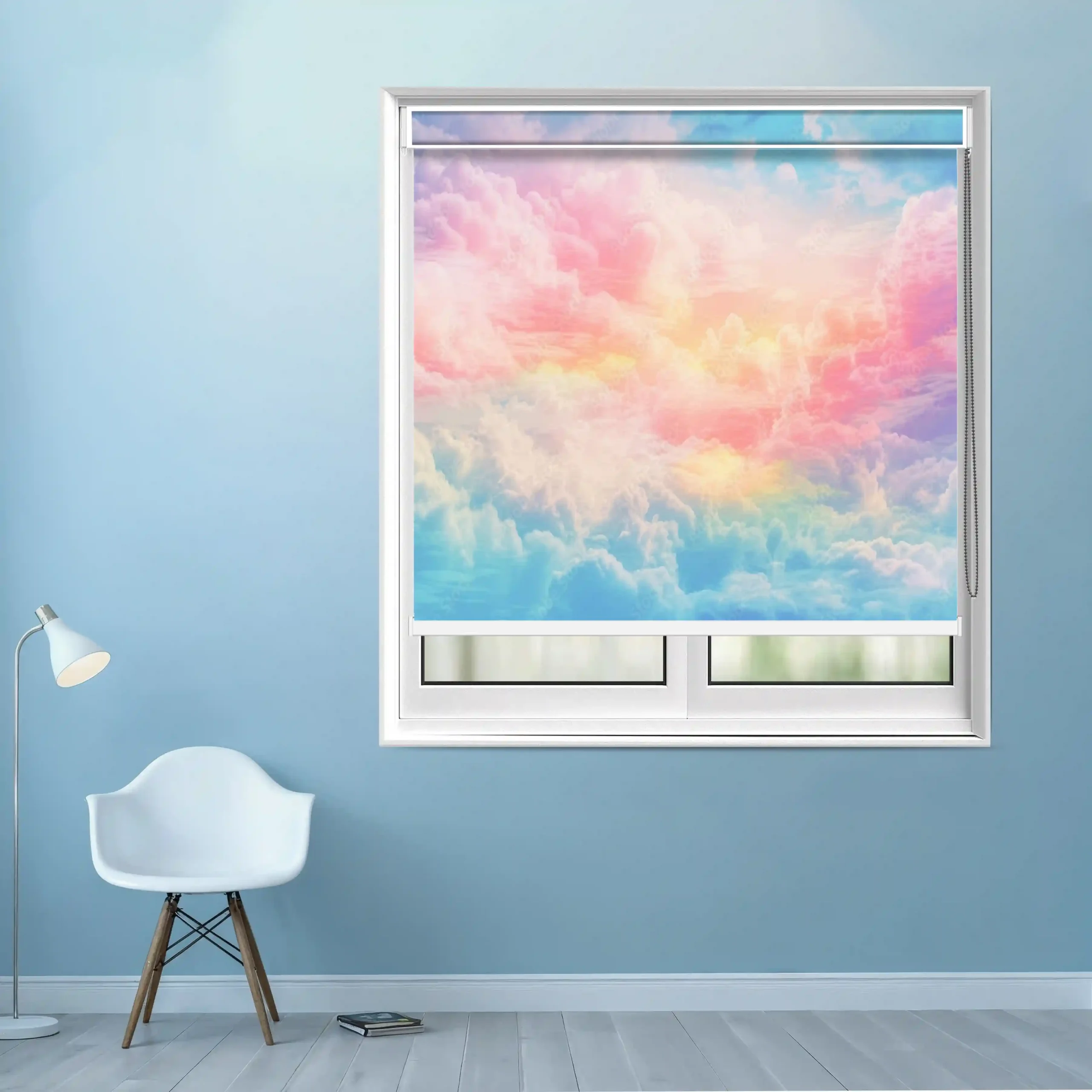 Soft Sky & Cotton Candy Horizon Design Roller Blind for Kid's Rooms