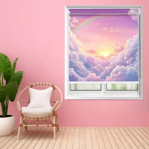 Dreamy Cloudscape Rainbow Pastel Sky Kids Room Roller Blind