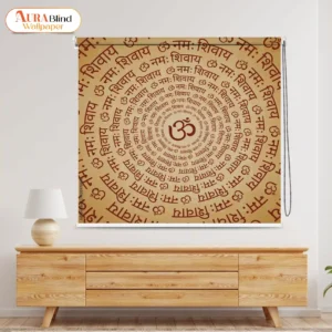 Sacred Om Namah Shivaya Spiritual Roller Window Blind