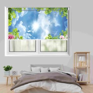 Sunlit Sky & Blossom Canopy Designer Roller Blind for Kids
