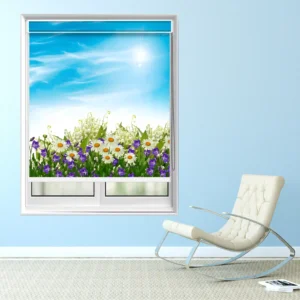 Sunny Meadow Daisy & Lavender Floral Roller Blind