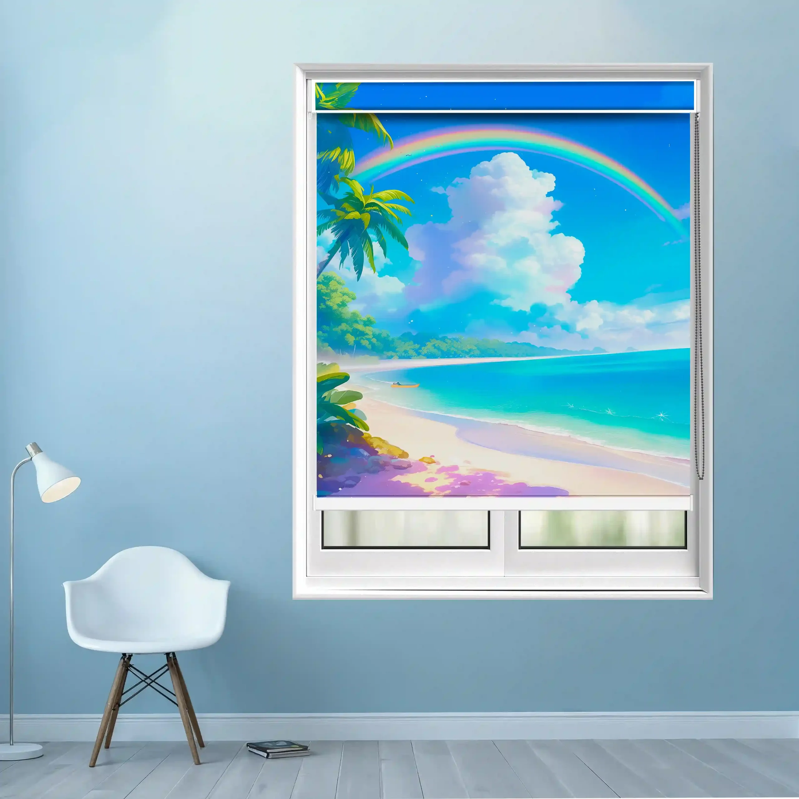 Tropical Rainbow Beach Roller Blind Ocean Window Shade